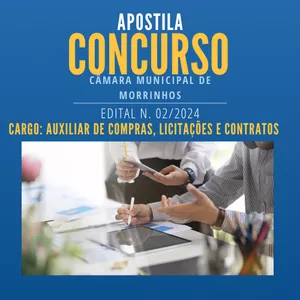 Imagem de capa para o Ebook APOSTILA CONCURSO CÂMARA DE MORRINHOS: NÍVEL MÉDIO - AUXILIAR DE COMPRAS, LICITAÇÕES E CONTRATOS