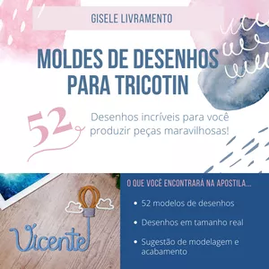 Imagem de capa para o Ebook Moldes de Desenhos para Tricotin