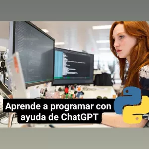 Imagen de portada para Ebook Aprende ChatGPT y Python:  De novato a programador autodidacta con IA