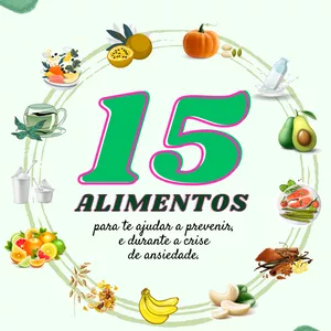 Imagem de capa para o Ebook 15 Alimentos para Vencer a Ansiedade