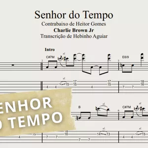 Imagem de capa para o Ebook Senhor do Tempo - Charlie Brown Jr: Transcrição p/ Contrabaixo c/ Tablatura + Partitura + Cifra