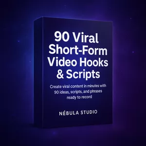Cover image for Ebook 90-Viral-Short-Form-Video-Hooks-and-Scripts