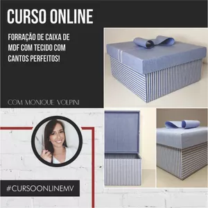 Imagem de Forração de caixa de MDF com tecido com cantos perfeitos criado por MV Arte &amp; Design na hotmart
